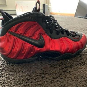 Red and black Nike foamposite